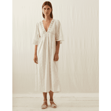 Shop Louise Misha Majorelle Long Dress Off White