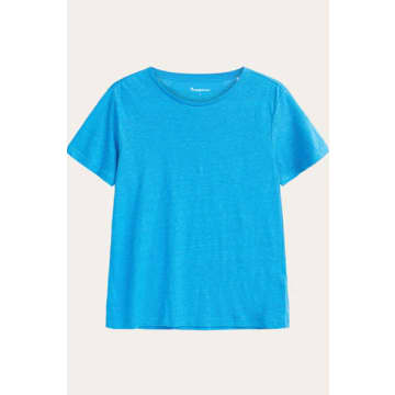 Knowledge Cotton Linen Malibu Blue T-shirt