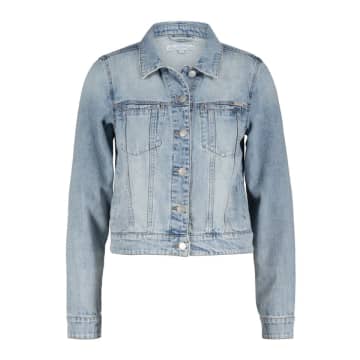 Red Button Jackie Denim Jacket In Red