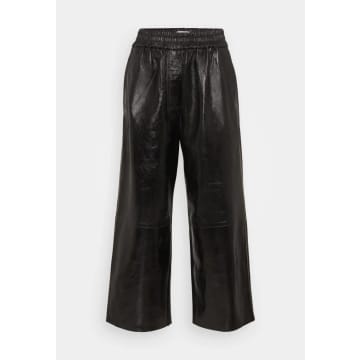 Day Birger Et Mikkelsen Jonah Polished Leather Trousers In Black