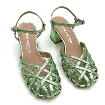 Chiara Carrino 'carrie' Sandal In Green