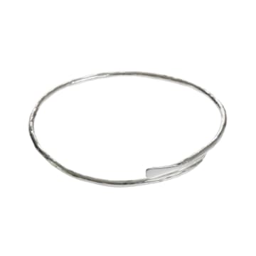 Just Trade Plated Silver Bangle In Metallic