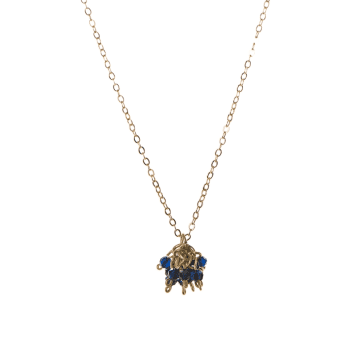 Just Trade Elizabeth Cluster Pendant Necklace In Gold