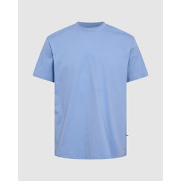 Minimum Aarhus Hydrangea Short Sleeved T-shirt In Blue