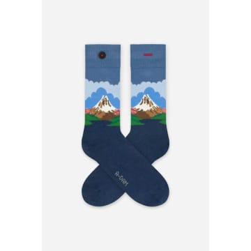 A-dam Blue Fuji Socks