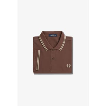 Fred Perry Men's Twin Tipped Polo Shirt In Brown