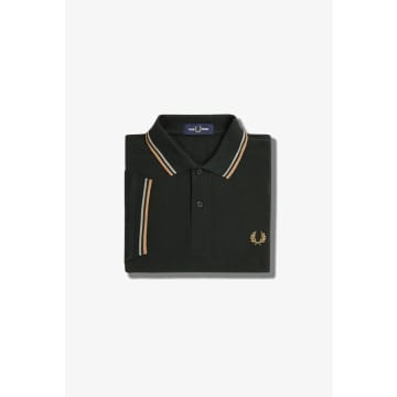 Fred Perry Men's Twin Tipped Polo Shirt In Green