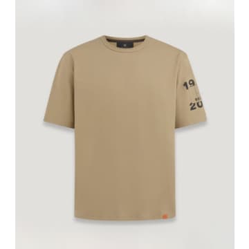 Belstaff Khaki Centenary Sleeve Logo T-shirt In Neutrals