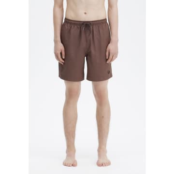 Fred Perry Men's Classic Swimshorts In Brown