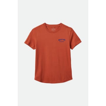 Brixton Terracotta Empresa Fitted Crew T Shirt In Red