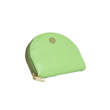 Pom Textured Faux Leather Purse Apple Green