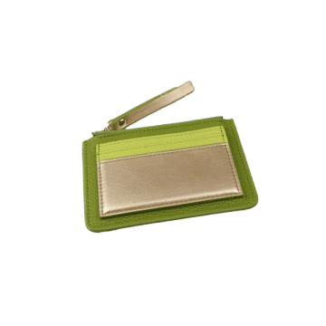 Pom Lime Green/metallic Cardholder
