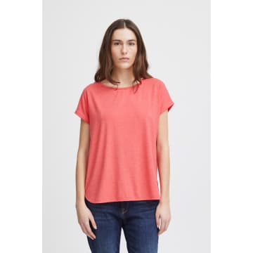 Shop Ichi Rebel T Shirt-calypso Coral-20109945 In Pink