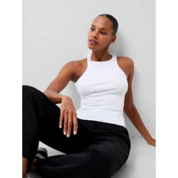 French Connection Rassia Sheryle Ribbed Tank | White