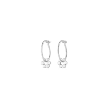 One & Eight Ltd 2519 Silver Holly Fern Earrings In Metallic