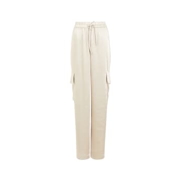 French Connection Chloetta Cargo Trouser | Silver Lining In Metallic