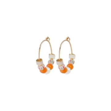 One & Eight Ltd 2505 Beach Break Hoop Earrings In Gold