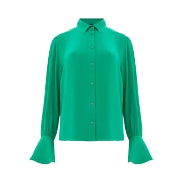French Connection Cecile Crepe Shirt | Jelly Bean In Green