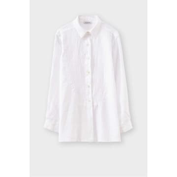 Rosso35 Linen Embroidered Blouse In Off White