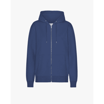 Colorful Standard Classic Organic Zip Hood In Blue