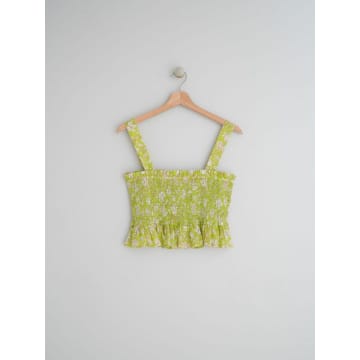 Indi And Cold Indi & Cold Liberty Crop Top In Fluorescent Lime In Green