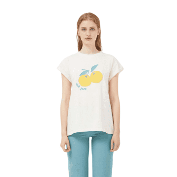 Compañía Fantástica T-shirt With Lemons In White From