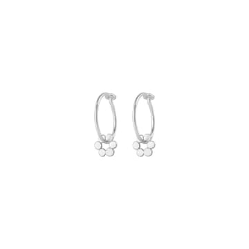 One & Eight Silver Holly Fern Earrings In Metallic