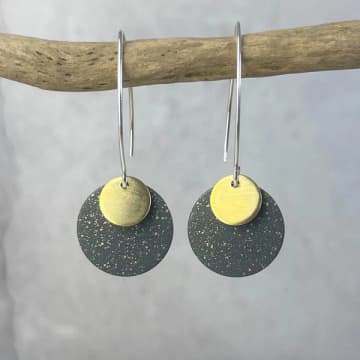 Lindsay Mcdowall Jewellery Teide Small Dot Earrings In Metallic