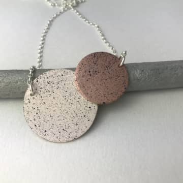 Lindsay Mcdowall Jewellery La Laguna Double Dot Necklace In Metallic
