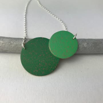 Lindsay Mcdowall Jewellery Masca Double Dot Necklace In Metallic