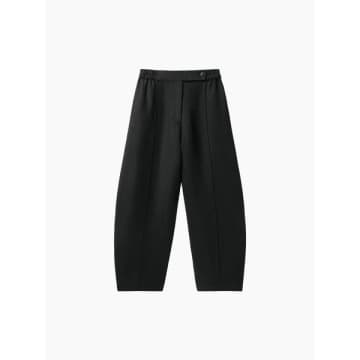 Cordera Linen Curved Trousers Black