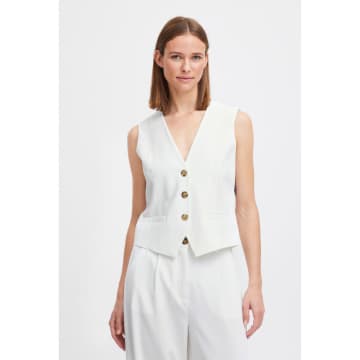 B.young Bydeceri Waistcoat Marshmallow In White