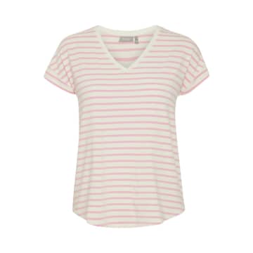 Fransa Feporsi T-shirt In Pink Frosting Mix
