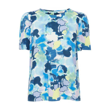 B.young Mjoella Oneck Blouse 2 In Angel Blue Watercolor Mix