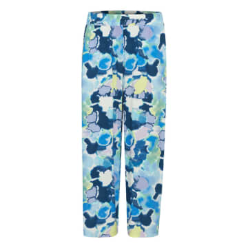 B.young Mjoella Crop Trousers 2 In Angel Blue Watercolor Mix