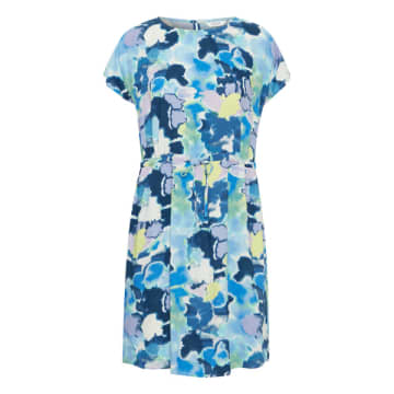 B.young Mjoella Oneck Dress 2 In Angel Blue Watercolor Mix