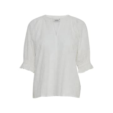 B.young Genna Blouse In Marshmallow In White