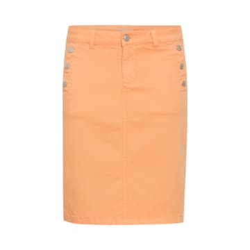 Fransa Lomax Skirt In Apricot Wash In Orange