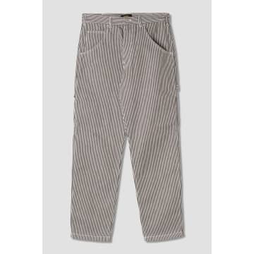 Stan Ray Striped Trousers In Gray