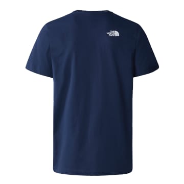 The North Face T-shirt Woodcut Bleu Marine In Blue