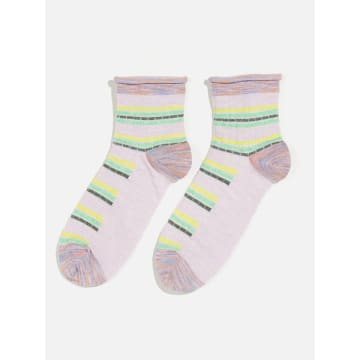 Bellerose Billi Striped Socks In Pink