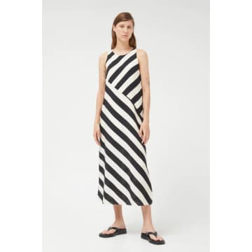 Compañía Fantástica - Stripe Dress Black/white