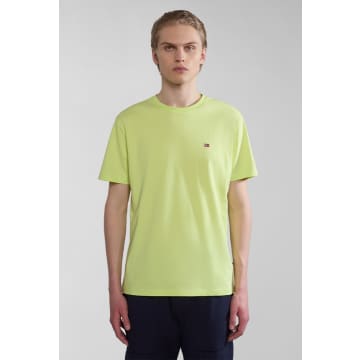 Napapijri Mens Salis Short Sleeve T Shirt In Yellow