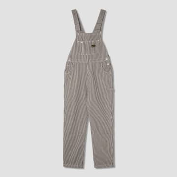 Stan Ray Grey And White Striped Dungarees