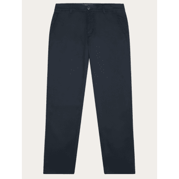 Knowledge Cotton Apparel 1070067 Chuck Regular Canvas Trousers Total Eclipse In Blue