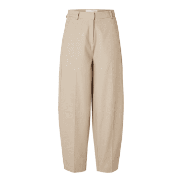 Selected Femme Nyna Barrel Trouser In Brown