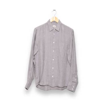Delikatessen Feel Good Shirt D715/it60 Structured Linen Lilac In Gray