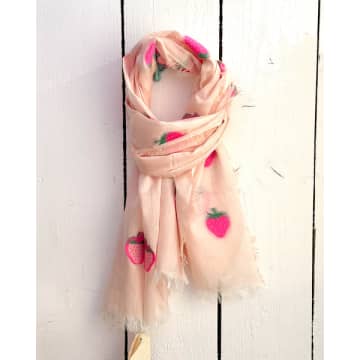 Ombre London Strawberry Lightweight Scarf In Pink
