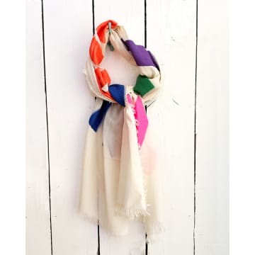 Ombre London Smile Lightweight Scarf In Neutral