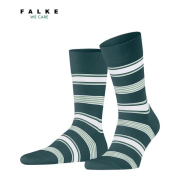 Falke Mulberry Marina Stripe Socks In Green